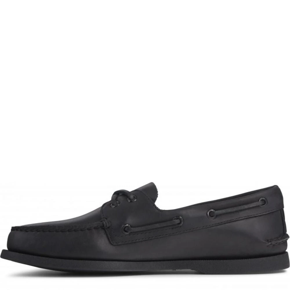 Sperry Men's Authentic Original Leather Boat Shoe In Black 4 Sperry Men's Authentic Original Leather Boat Shoe In Black - Image 2
