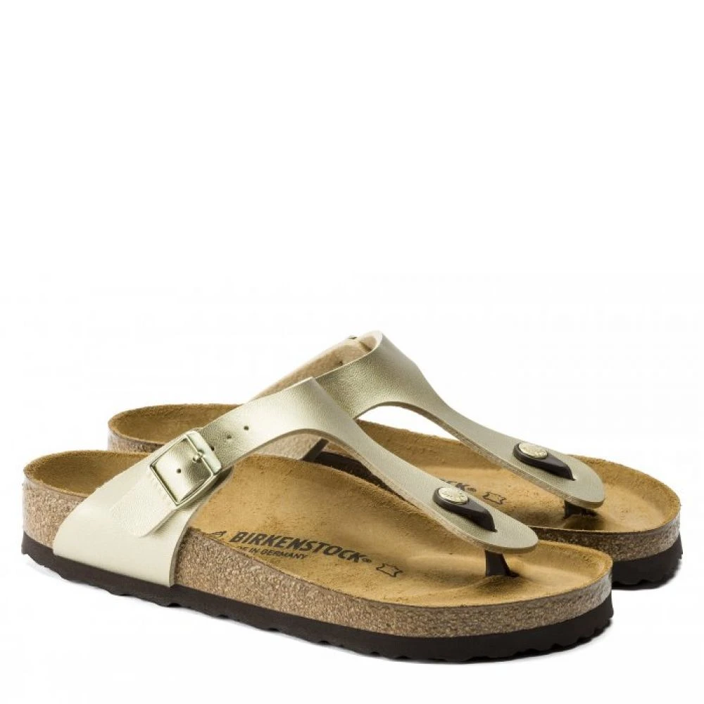 Birkenstock Women's Gizeh Birko-Flor In Gold 4 Birkenstock Women's Gizeh Birko-Flor In Gold - Image 2