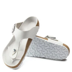 Birkenstock Women's Big Buckle Gizeh Leather In White 8 Birkenstock Women's Big Buckle Gizeh Leather In White -Shoe Luxe Shop 1018885 3 1100x