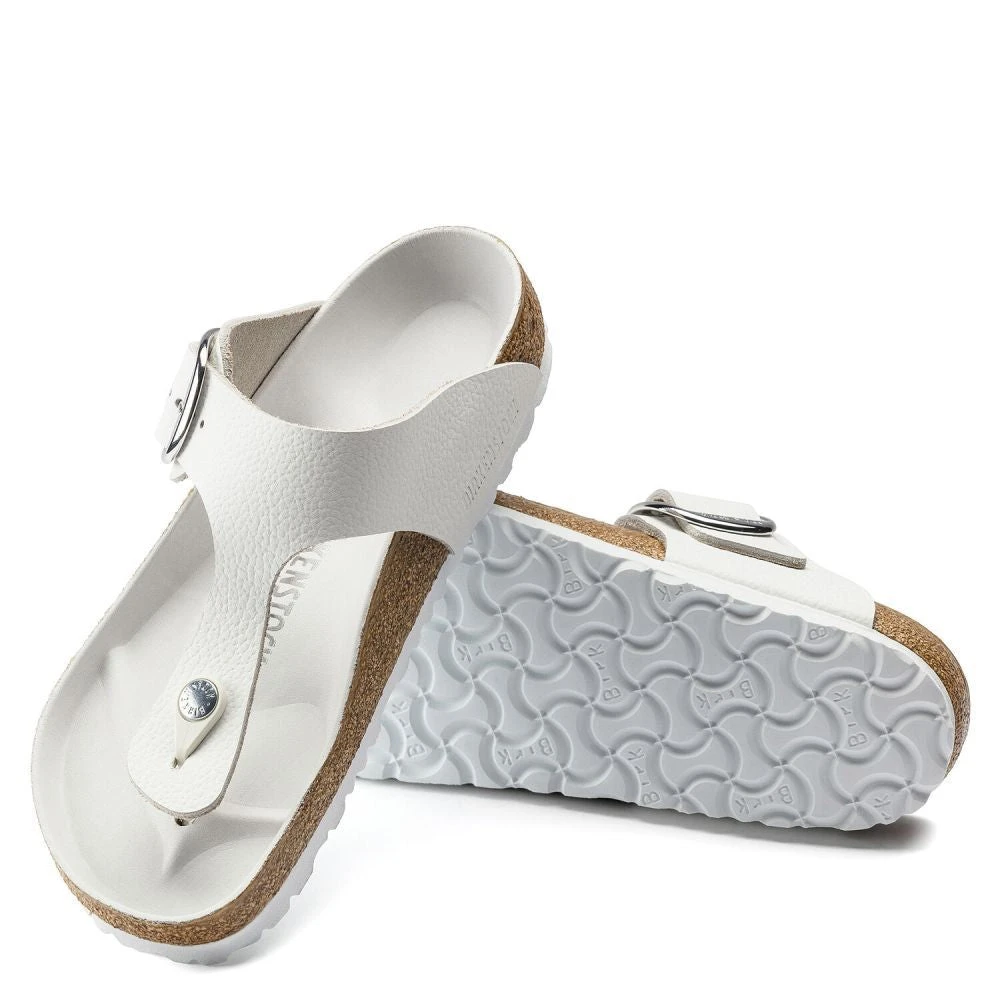 Birkenstock Women's Big Buckle Gizeh Leather In White 5 Birkenstock Women's Big Buckle Gizeh Leather In White - Image 3