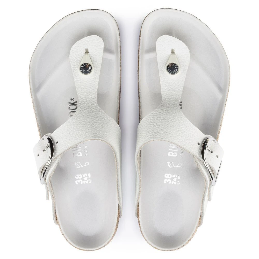 Birkenstock Women's Big Buckle Gizeh Leather In White 6 Birkenstock Women's Big Buckle Gizeh Leather In White - Image 4