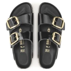 Birkenstock Women's Big Buckle Arizona Natural Leather Patent In High Shine Black 9 Birkenstock Women's Big Buckle Arizona Natural Leather Patent In High Shine Black -Shoe Luxe Shop 1021476 4 1100x