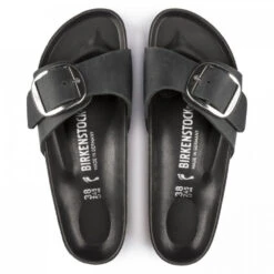 Birkenstock Women's Madrid Big Buckle Oiled Leather In Black (Narrow Width) -Shoe Luxe Shop 1 0 1006523 top 1100x