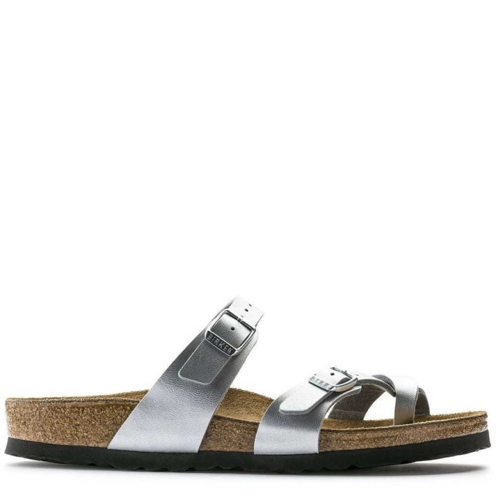 Birkenstock Mayari Birko-Flor In Silver 3 Birkenstock Mayari Birko-Flor In Silver