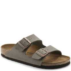 Birkenstock Arizona Birkibuc In Stone (Narrow Width) 9 Birkenstock Arizona Birkibuc In Stone (Narrow Width) -Shoe Luxe Shop 1 5 151213 1100x