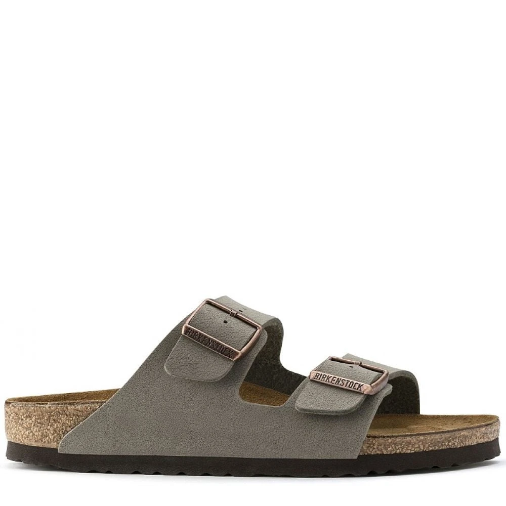 Birkenstock Arizona Birkibuc In Stone (Narrow Width) 3 Birkenstock Arizona Birkibuc In Stone (Narrow Width)