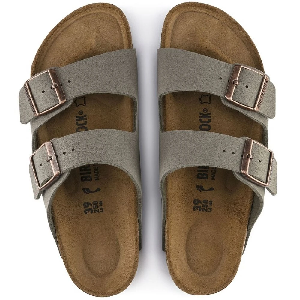 Birkenstock Arizona Birkibuc In Stone (Narrow Width) 5 Birkenstock Arizona Birkibuc In Stone (Narrow Width) - Image 3