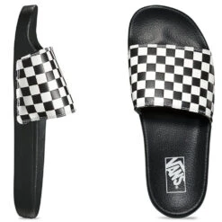 Vans Men's Slide-On In Checkerboard Black/White -Shoe Luxe Shop 3 0 3000 vans slide checkerboard 4kiip9 3 1100x