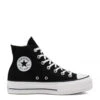 Converse Women's Chuck Taylor All Star Canvas Platform Hi In Black/White/White -Shoe Luxe Shop 560845c a 107x1 2 1100x