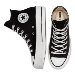 Converse Women's Chuck Taylor All Star Canvas Platform Hi In Black/White/White 10 Converse Women's Chuck Taylor All Star Canvas Platform Hi In Black/White/White -Shoe Luxe Shop 560845c e 08x1 2 1100x
