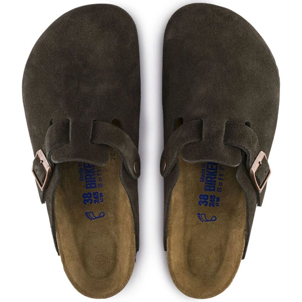 Birkenstock Men's Boston Softbed Suede Leather In Mocha 5 Birkenstock Men's Boston Softbed Suede Leather In Mocha - Image 3