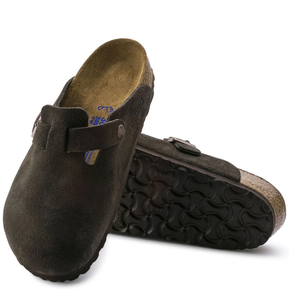 Birkenstock Men's Boston Softbed Suede Leather In Mocha 6 Birkenstock Men's Boston Softbed Suede Leather In Mocha - Image 4