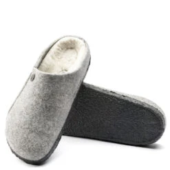 Birkenstock Men's Zermatt Shearling Wool Felt In Light Grey 9 Birkenstock Men's Zermatt Shearling Wool Felt In Light Grey -Shoe Luxe Shop BI 1015092 2100 4 1100x