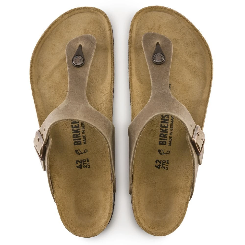 Birkenstock Women's Gizeh Oiled Leather In Tobacco Brown 6 Birkenstock Women's Gizeh Oiled Leather In Tobacco Brown - Image 4