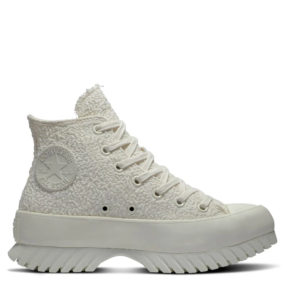 Converse Women's Chuck Taylor All Star Lugged 2.0 Jacquard In Egret/Egret/Black 3 Converse Women's Chuck Taylor All Star Lugged 2.0 Jacquard In Egret/Egret/Black