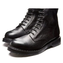 Solovair 8 Eye Derby Boot In Black Grain -Shoe Luxe Shop SV 551 BK SG 117 3 1100x