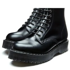 Solovair 8 Eye Zip Platform Derby Boot In Black Hi-Shine -Shoe Luxe Shop SV S8 551 BK ZIP HI 111 4 1100x