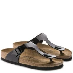 Birkenstock Gizeh Birko-Flor Patent In Black 8 Birkenstock Gizeh Birko-Flor Patent In Black -Shoe Luxe Shop b i birkenstock birko flor patent black 43663 3 1100x