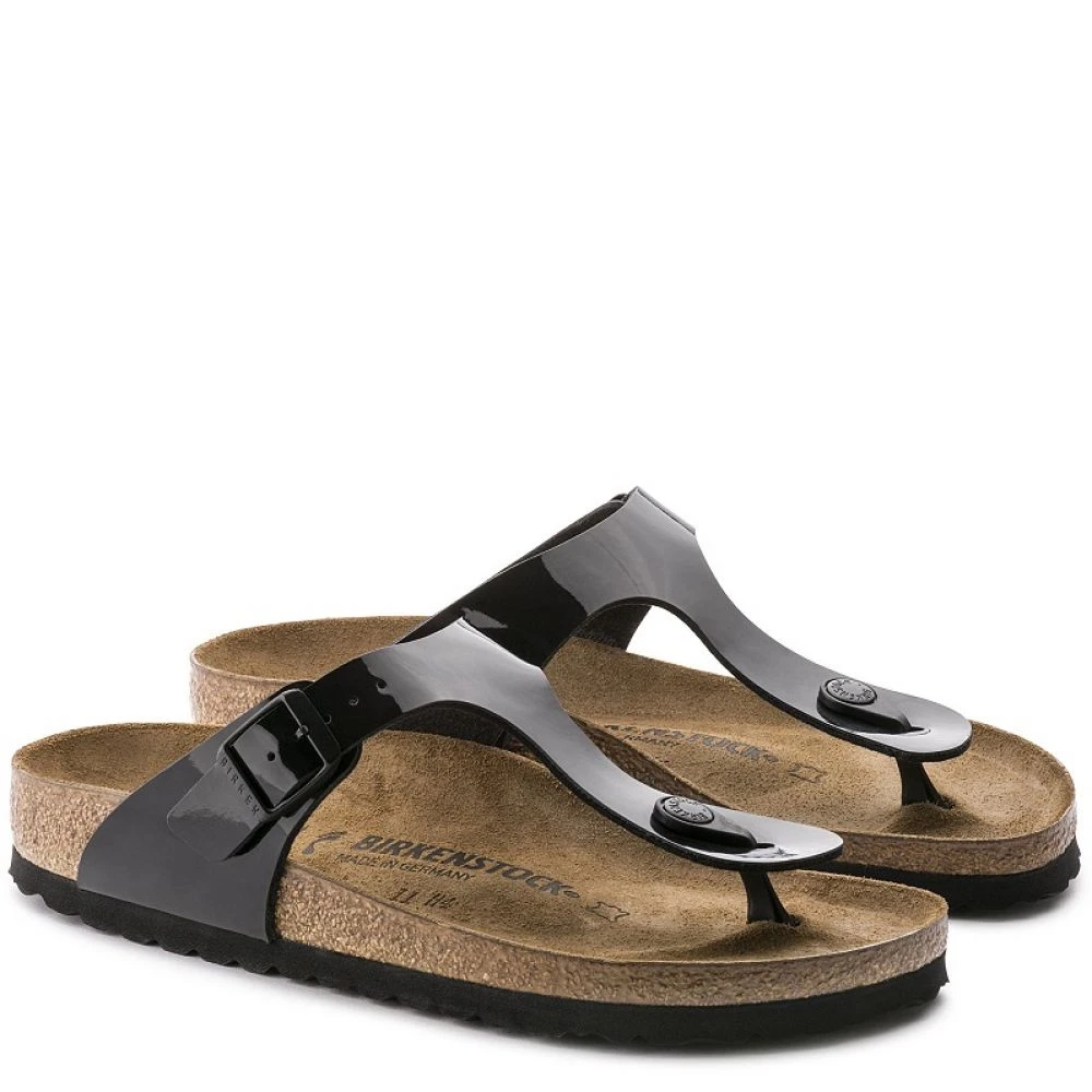 Birkenstock Gizeh Birko-Flor Patent In Black 5 Birkenstock Gizeh Birko-Flor Patent In Black - Image 3