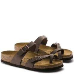 Birkenstock Mayari Birko-Flor Nubuck In Mocha -Shoe Luxe Shop b i birkenstock mayari birko flor nubuck mocha 71063 3 1100x