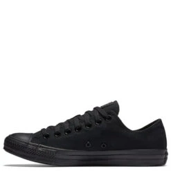 Converse Chuck Taylor All Star Mono Canvas Low Top In Black Monochrome -Shoe Luxe Shop c o converse chuck taylor all star monochrome canvas low top black m5039 3 2 1100x
