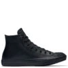 Converse Chuck Taylor All Star Mono Leather High Top In Black Monochrome -Shoe Luxe Shop c o converse chuck taylor all star monochrome leather high top black 135251 3 1100x