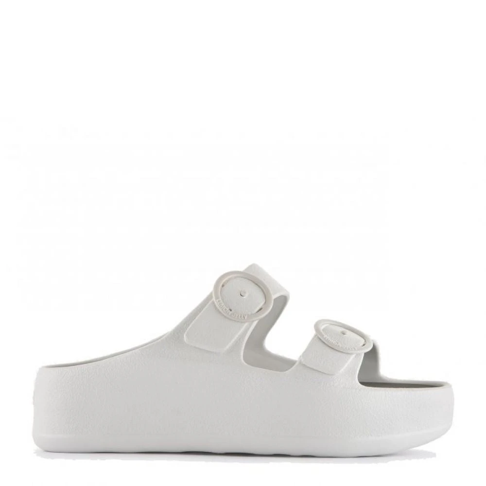 Lemon Jelly Women's Gaia Platform Slides In White 3 Lemon Jelly Women's Gaia Platform Slides In White