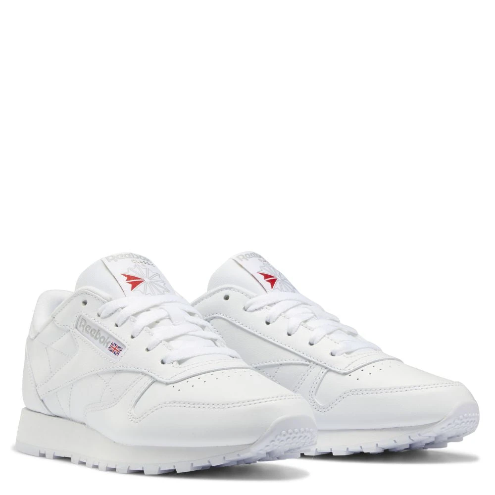 Reebok Women's Classic Leather In Cloud White/Cloud White/Pure Grey 3 4 Reebok Women's Classic Leather In Cloud White/Cloud White/Pure Grey 3 - Image 2