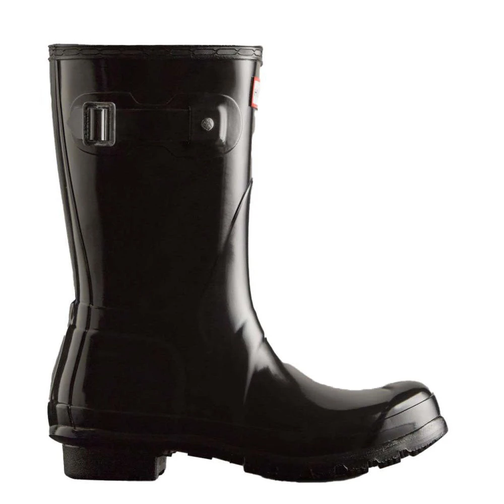 Hunter Women's Original Short Gloss Rain Boots In Black 3 Hunter Women's Original Short Gloss Rain Boots In Black
