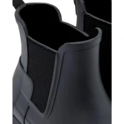 Hunter Women's Refined Slim Fit Chelsea In Black -Shoe Luxe Shop hunter 5 1100x