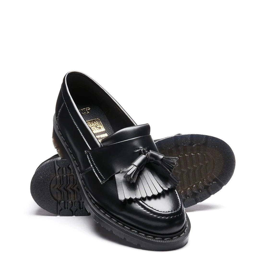 Solovair Vegan Tassel Loafer In Black Hi-Shine 5 Solovair Vegan Tassel Loafer In Black Hi-Shine - Image 3