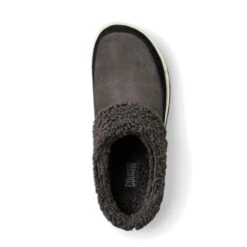 Cougar Women's Liliana Suede Mule In Black/Pewter -Shoe Luxe Shop liliana silky sude faux curly sherling pewter black 4 w 1100x