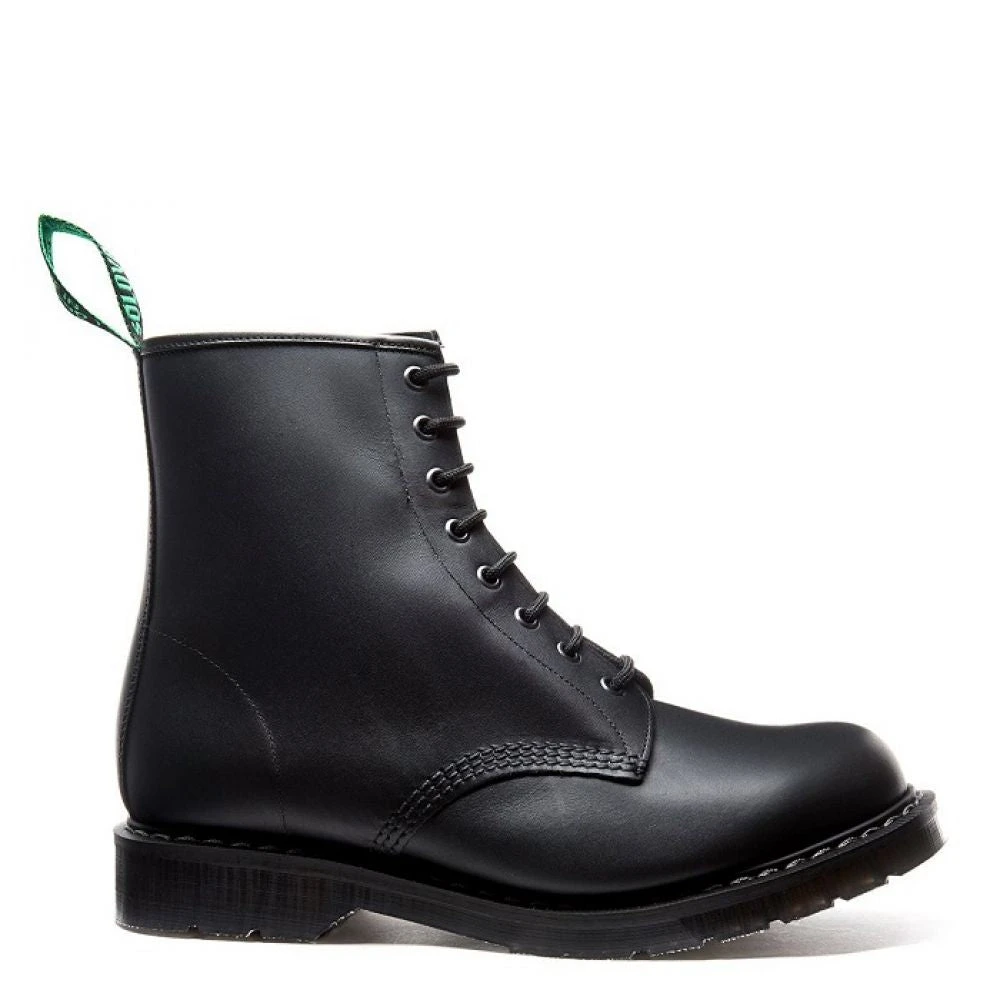 Solovair 8 Eye Derby Boot In Black Greasy 3 Solovair 8 Eye Derby Boot In Black Greasy