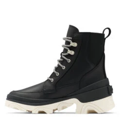 Sorel Women's Brex Lace Bootie In Black/Chalk 8 Sorel Women's Brex Lace Bootie In Black/Chalk -Shoe Luxe Shop so 1951211010 2061 3 1100x