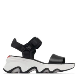 Sorel Women's Kinetic Y-Strap High Sandal In Black/White