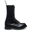 Solovair 14 Eye Derby Boot In Black Hi-Shine -Shoe Luxe Shop sv 14 bk 109 1 1100x