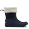 Hunter Women's Original Insulated Roll Top Sherpa Boots In Hunter Navy -Shoe Luxe Shop wft2052nre nv 1 1100x